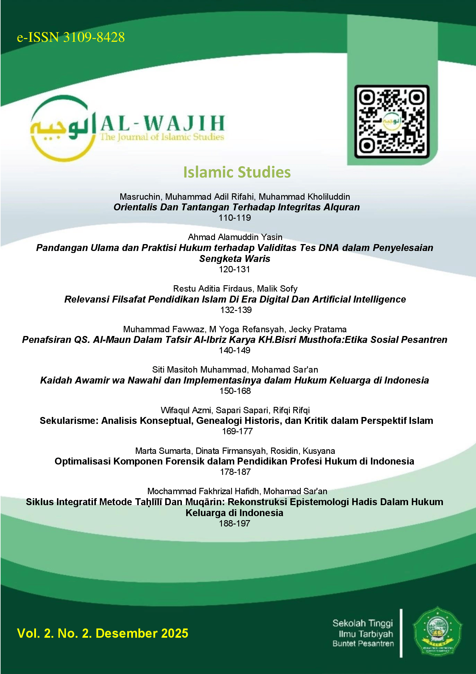 					View Vol. 2 No. 2 (2025): Islamic Studies
				